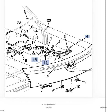 2025-2026 CADILLAC OPTIQ Rear View Mirror CAMERA BRACKET NEW OEM GM