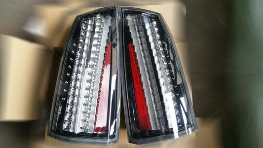 2005-2011 CADILLAC STS LED ECE CLEAR TAILLIGHTS PAIR SET NEW USED OEM