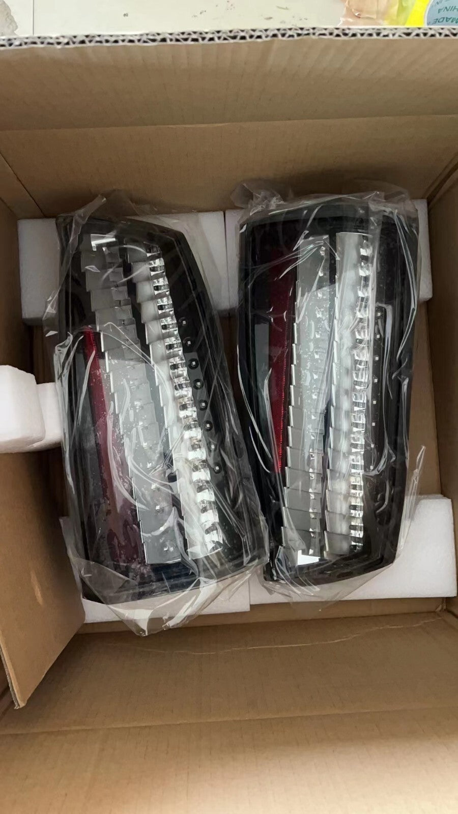 2005-2011 CADILLAC STS LED ECE CLEAR TAILLIGHTS PAIR SET NEW USED OEM