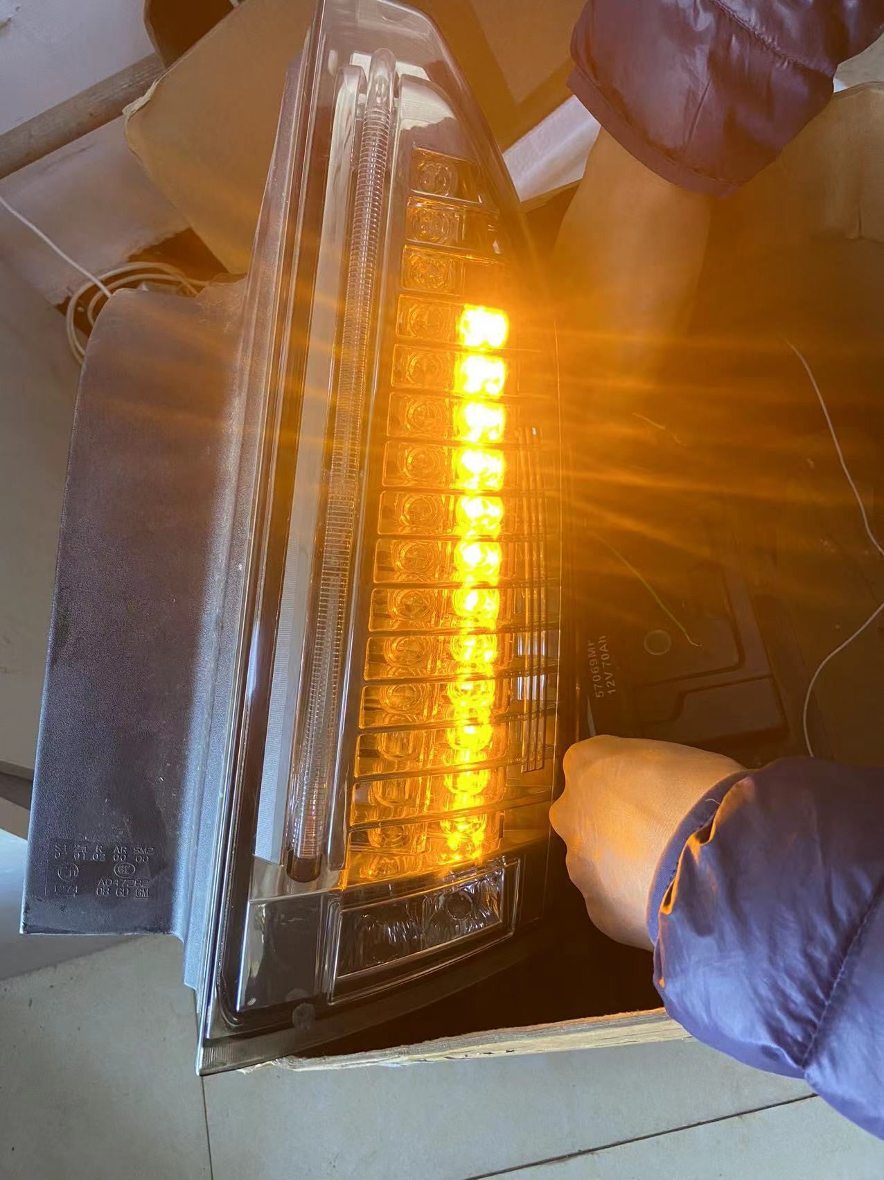 2008-2013 CADILLAC CTS LED ECE EURO EXPORT TAILLIGHTS USED OEM GM